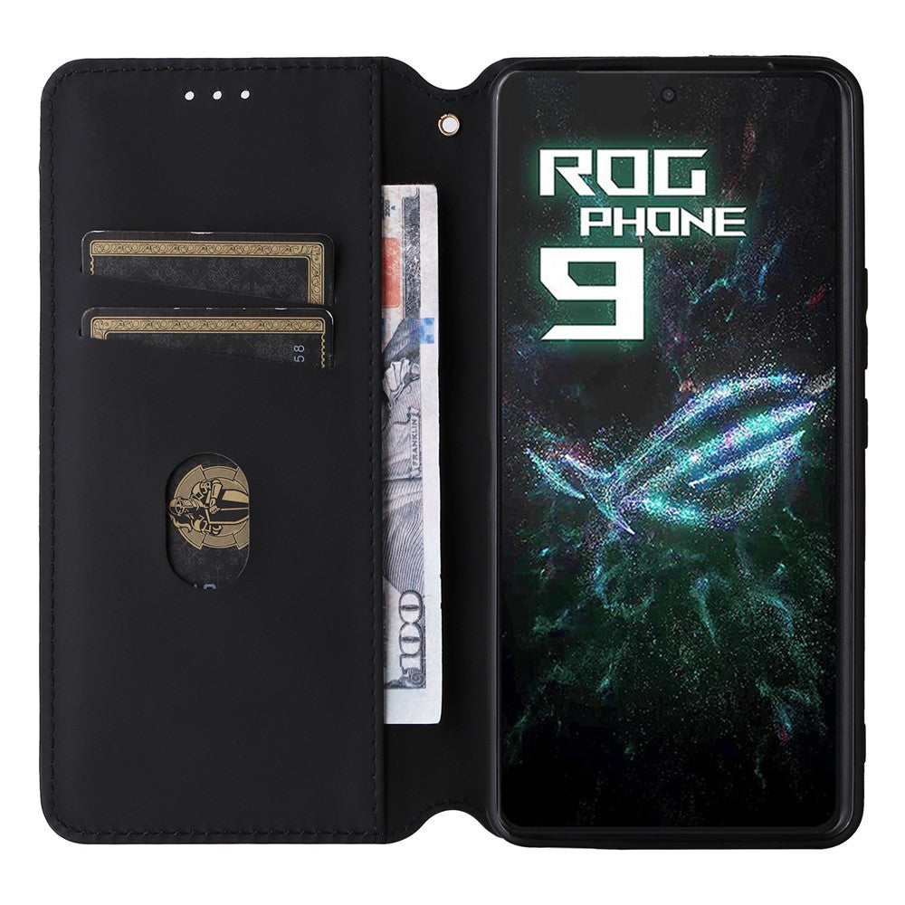 For Asus ROG Phone 9 Pro 5G / Phone 9 5G Case Wallet Rhombus Imprinted Leather Phone Cover