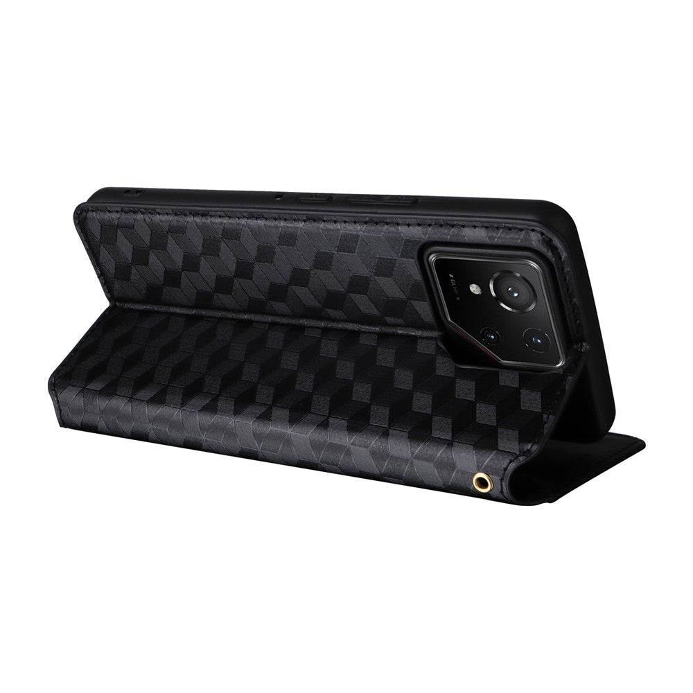 For Asus ROG Phone 9 Pro 5G / Phone 9 5G Case Wallet Rhombus Imprinted Leather Phone Cover