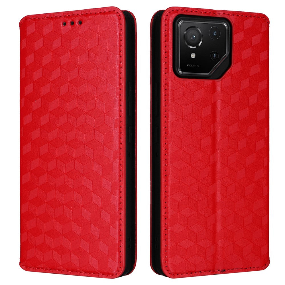 For Asus ROG Phone 9 Pro 5G / Phone 9 5G Case Wallet Rhombus Imprinted Leather Phone Cover