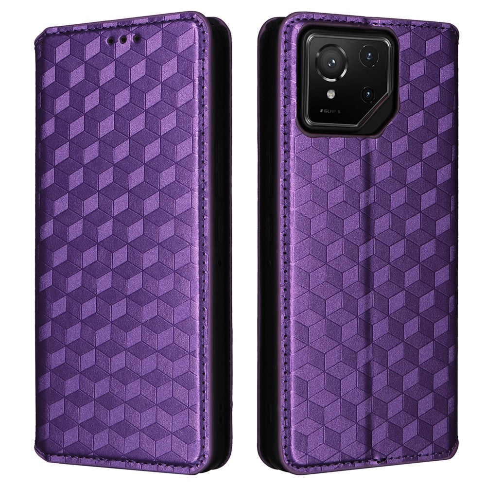 For Asus ROG Phone 9 Pro 5G / Phone 9 5G Case Wallet Rhombus Imprinted Leather Phone Cover