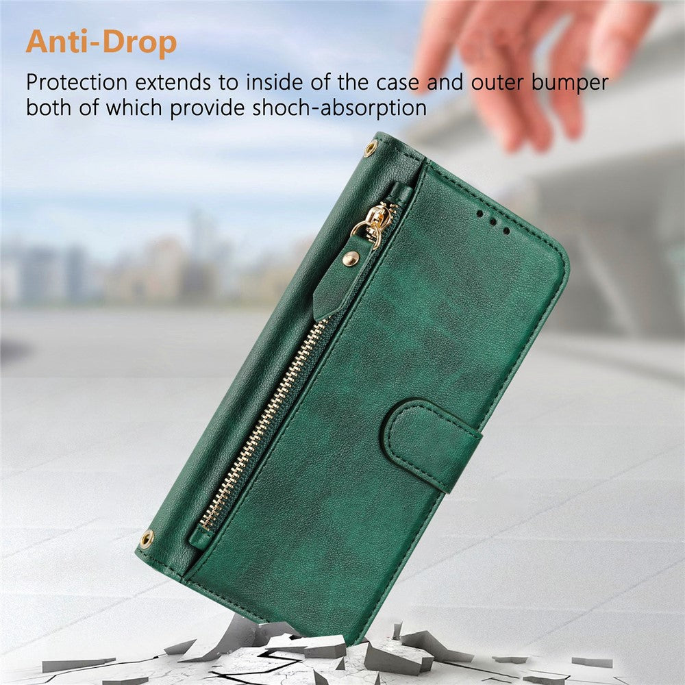 For Xiaomi Poco X7 Pro 5G Case Zipper Pocket Multiple Card Slots Leather Phone Cover
