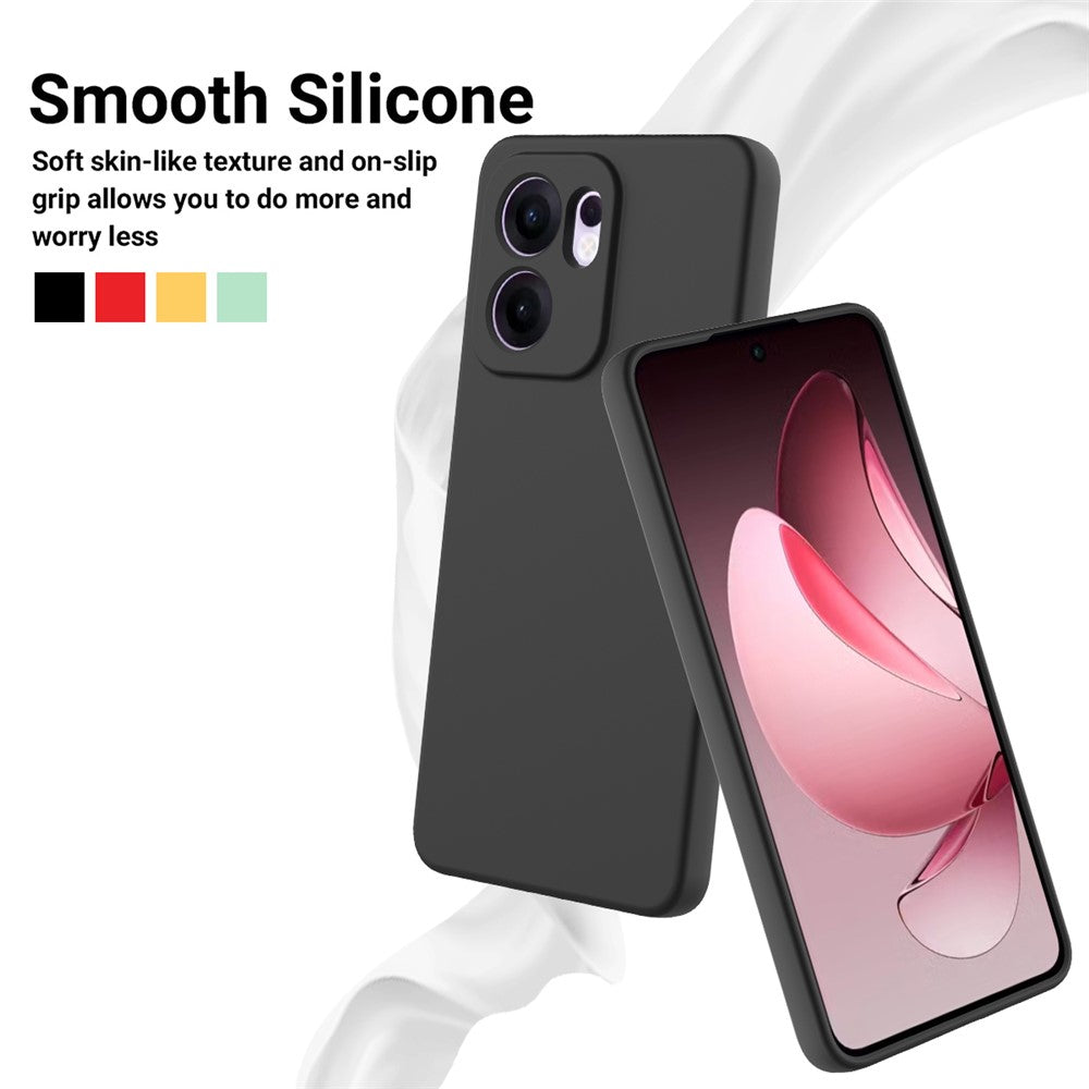 For Oppo Reno13 F 5G (Reno 13 FS 5G) / 4G Liquid Silicone Case Phone Back Cover with Hand Strap