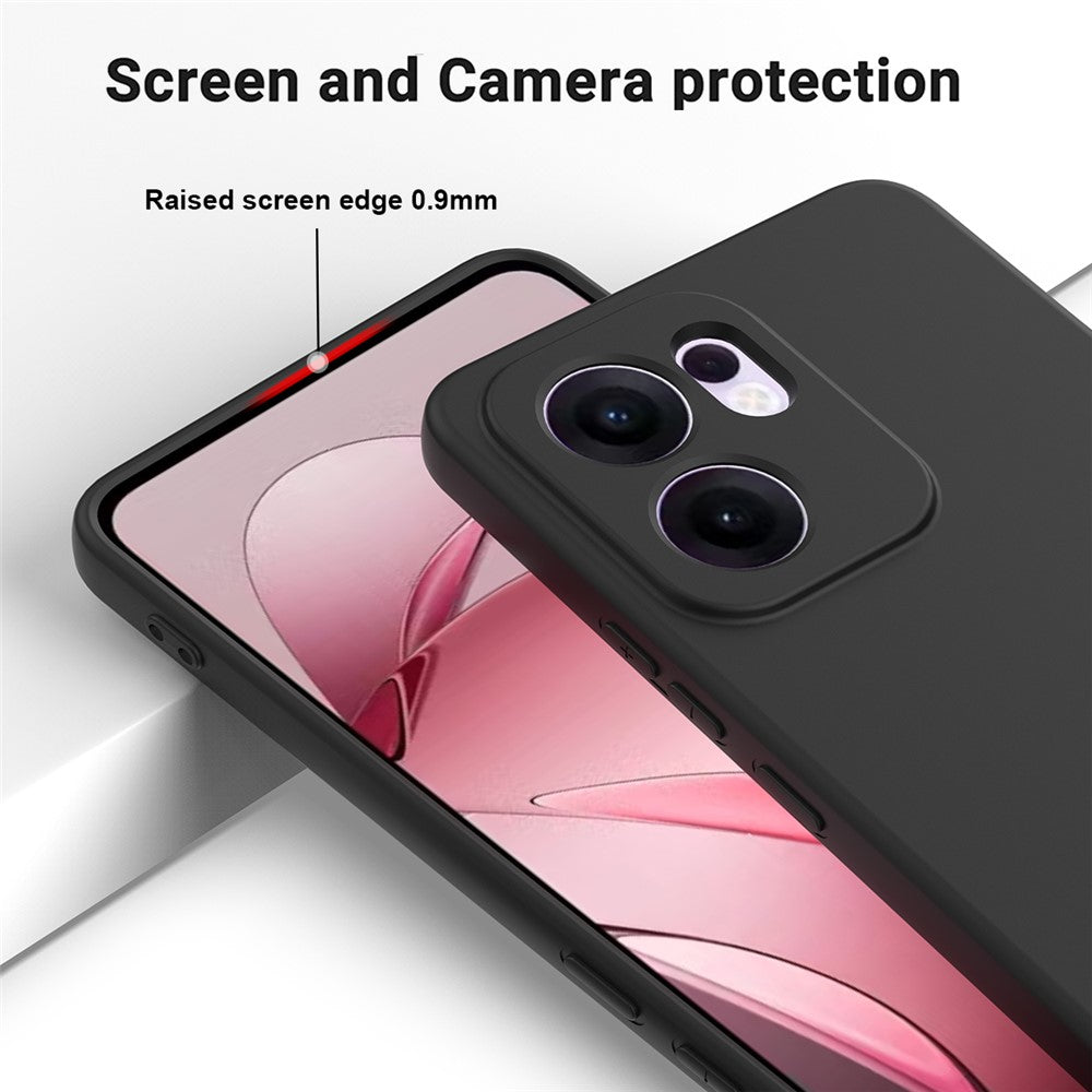 For Oppo Reno13 F 5G (Reno 13 FS 5G) / 4G Liquid Silicone Case Phone Back Cover with Hand Strap