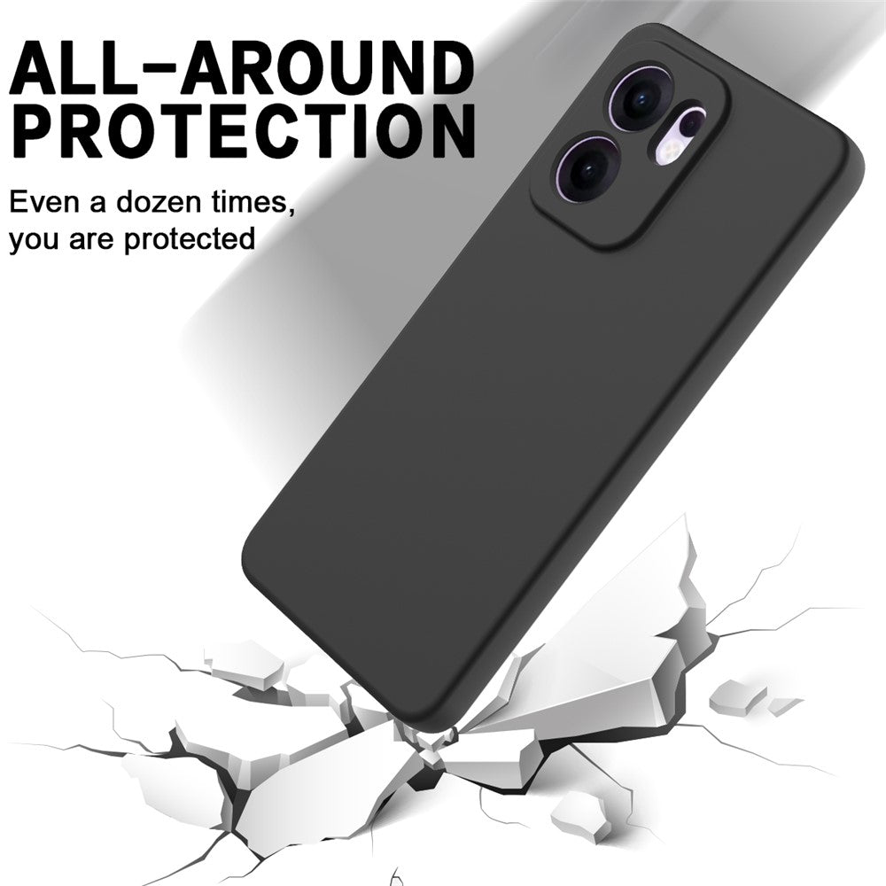 For Oppo Reno13 F 5G (Reno 13 FS 5G) / 4G Liquid Silicone Case Phone Back Cover with Hand Strap