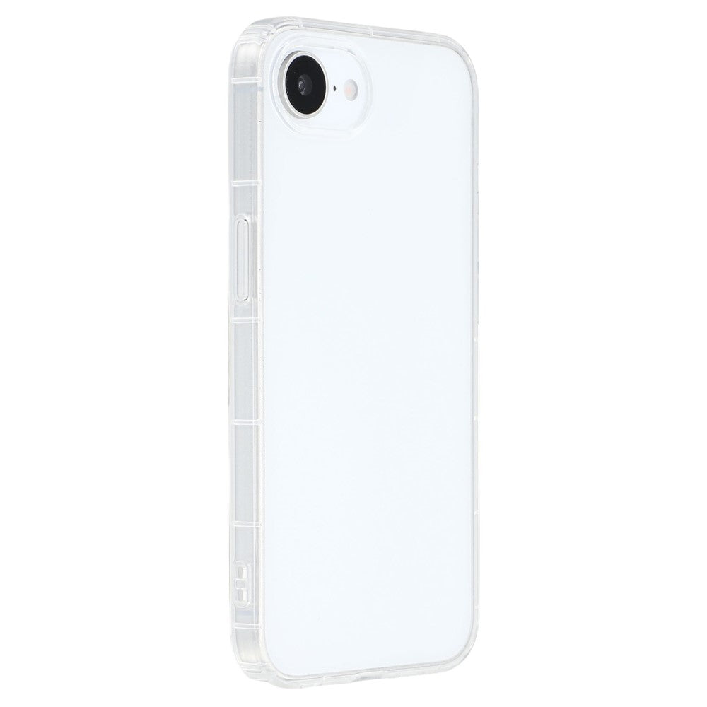 For iPhone 17e / 16e Phone Case Transparent TPU Cover Airbag Protection (Big Rear Lens Hole)