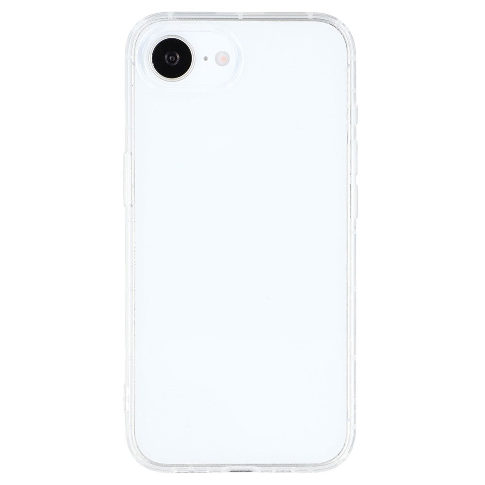 For iPhone 17e / 16e Phone Case Transparent TPU Cover Airbag Protection (Big Rear Lens Hole)