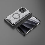 For Xiaomi Redmi Note 14 4G (163.25mm) Magnetic Case Honeycomb Design TPU + PC Phone Cover