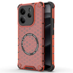 For Xiaomi Redmi Note 14 4G (163.25mm) Magnetic Case Honeycomb Design TPU + PC Phone Cover