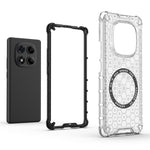 For Xiaomi Redmi Note 14 Pro 4G Magnetic Case Honeycomb Design TPU + PC Phone Cover