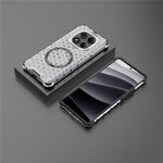 For Xiaomi Redmi Note 14 Pro 4G Magnetic Case Honeycomb Design TPU + PC Phone Cover
