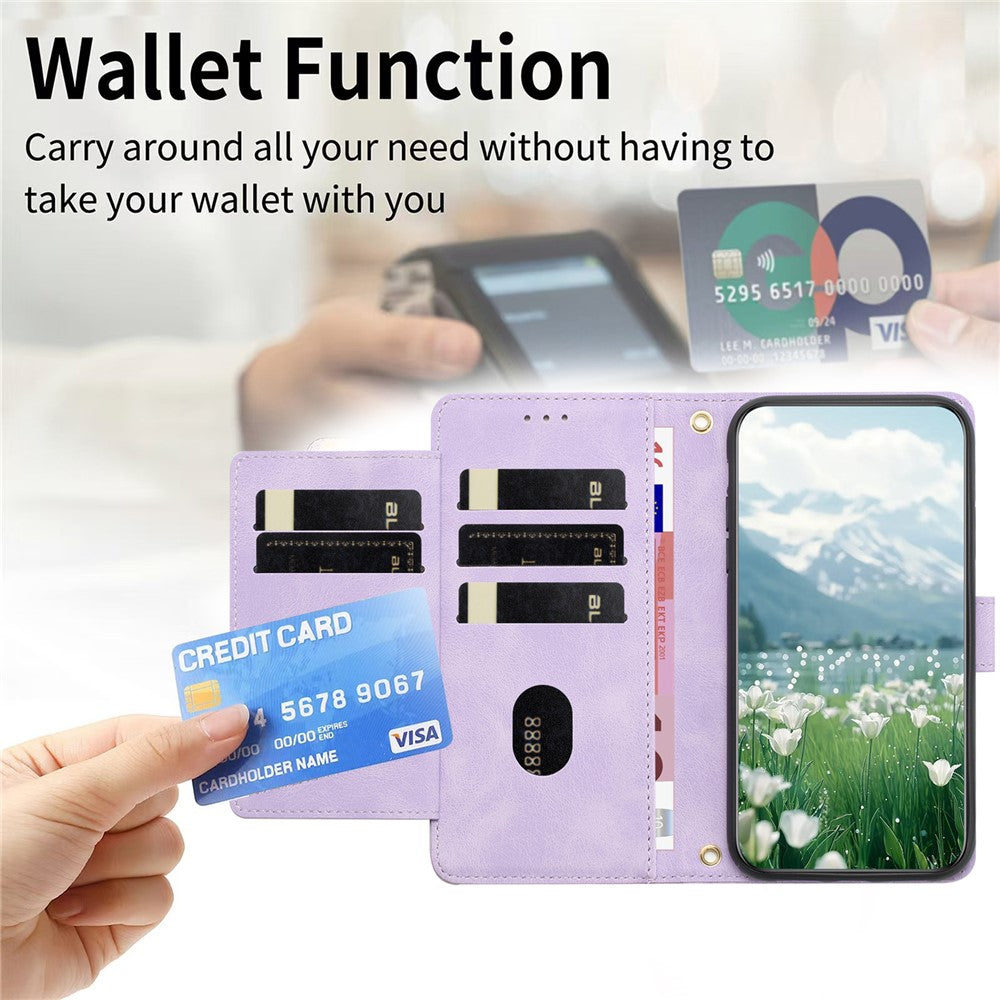 For Xiaomi Redmi Note 14 Pro+ 5G Tulip Leather Case Phone Cover with 5 Card Slots Wallet