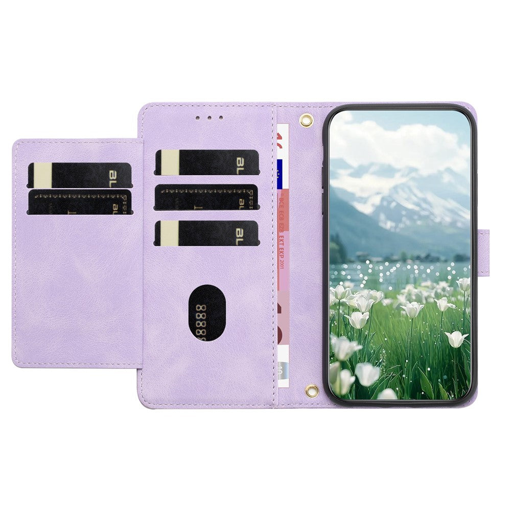 For Xiaomi Redmi Note 14 Pro+ 5G Tulip Leather Case Phone Cover with 5 Card Slots Wallet