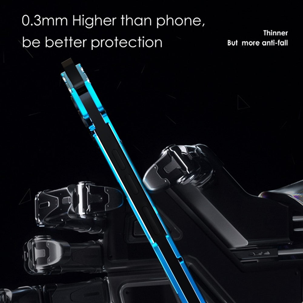 R-JUST Mechanical Armor Metal Shockproof Case for iPhone 14 Pro Anti-Fall Phone Shell Hollow Design Phone Protector