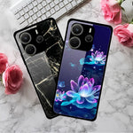 For Xiaomi Redmi Note 14 4G (163.25mm) Case Anti Drop PC + Tempered Glass + TPU Phone Cover Pattern Printing