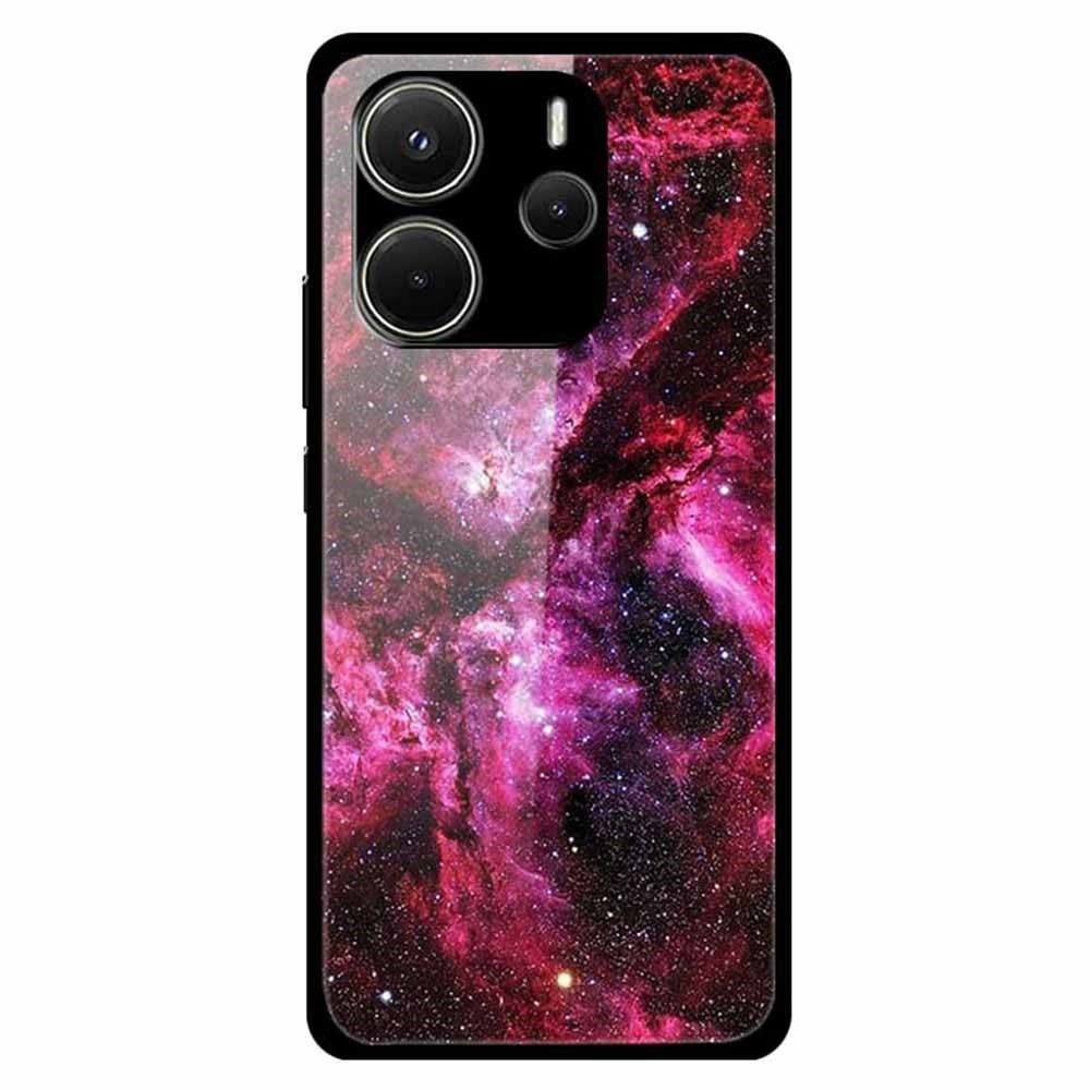 For Xiaomi Redmi Note 14 4G (163.25mm) Case Anti Drop PC + Tempered Glass + TPU Phone Cover Pattern Printing