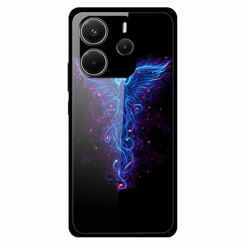 For Xiaomi Redmi Note 14 4G (163.25mm) Case Anti Drop PC + Tempered Glass + TPU Phone Cover Pattern Printing