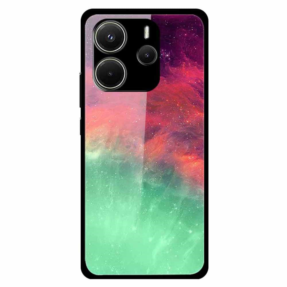 For Xiaomi Redmi Note 14 4G (163.25mm) Case Anti Drop PC + Tempered Glass + TPU Phone Cover Pattern Printing