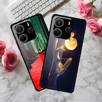 For Xiaomi Redmi Note 14 4G (163.25mm) Case Stylish Pattern PC+TPU+Tempered Glass Cell Phone Cover