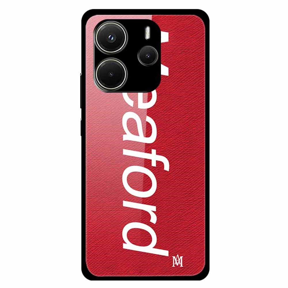 For Xiaomi Redmi Note 14 4G (163.25mm) Case Stylish Pattern PC+TPU+Tempered Glass Cell Phone Cover