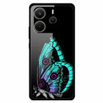 For Xiaomi Redmi Note 14 4G (163.25mm) Case Stylish Pattern PC+TPU+Tempered Glass Cell Phone Cover