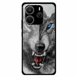 For Xiaomi Redmi Note 14 4G (163.25mm) Case Stylish Pattern PC+TPU+Tempered Glass Cell Phone Cover