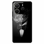 For Xiaomi Redmi Note 14 4G (163.25mm) Case Stylish Pattern PC+TPU+Tempered Glass Cell Phone Cover