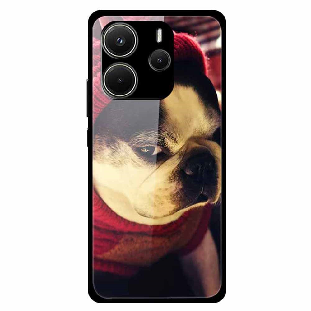 For Xiaomi Redmi Note 14 4G (163.25mm) Case Pattern Printed Tempered Glass Phone Cover