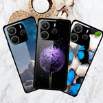 For Xiaomi Redmi Note 14 4G (163.25mm) Case Anti-Scratch Tempered Glass Pattern Phone Cover