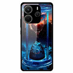 Xiaomi Redmi Note 14 4G (163.25mm) skal reptåligt mobilskal med härdat glasmönster
