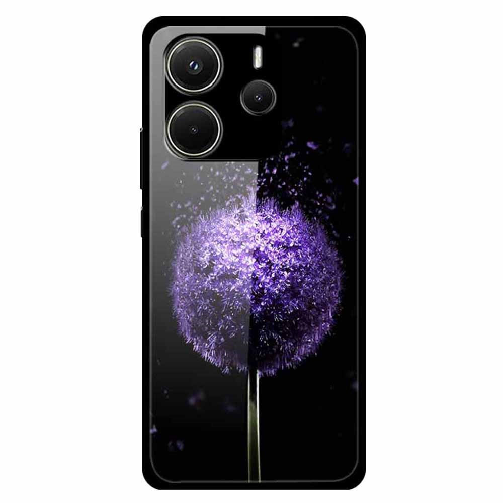 For Xiaomi Redmi Note 14 4G (163.25mm) Case Anti-Scratch Tempered Glass Pattern Phone Cover