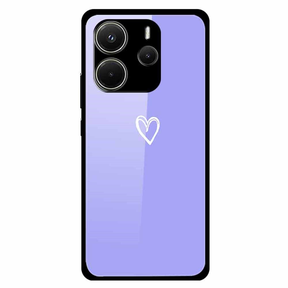 For Xiaomi Redmi Note 14 4G (163.25mm) Case Pattern Print Tempered Glass + TPU Phone Back Cover