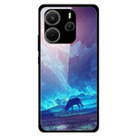 For Xiaomi Redmi Note 14 4G (163.25mm) Case Pattern Print Tempered Glass + TPU Phone Back Cover