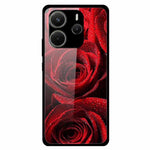 For Xiaomi Redmi Note 14 4G (163.25mm) Case Pattern Print Tempered Glass + TPU Phone Back Cover