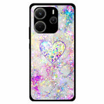 For Xiaomi Redmi Note 14 4G (163.25mm) Case Pattern Print Tempered Glass + TPU Phone Back Cover