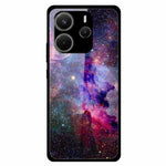 For Xiaomi Redmi Note 14 4G (163.25mm) Case Pattern Print Tempered Glass + TPU Phone Back Cover