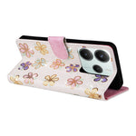 For Xiaomi Redmi Note 14 5G Case RFID Blocking Flower Leather Phone Cover