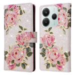 For Xiaomi Redmi Note 14 5G Case RFID Blocking Flower Leather Phone Cover