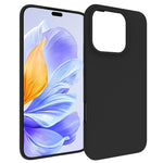 For Honor 400 Lite 5G Case Soft Matte Back TPU Black Phone Cover , Large Cutout
