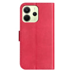 For Xiaomi Redmi Note 14 4G (163.25mm) Stand Case with Strap PU Leather Wallet Phone Cover S Shape Stitching Design