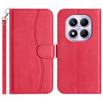 For Xiaomi Redmi Note 14 Pro 4G Stand Case with Strap PU Leather Wallet Phone Cover S Shape Stitching Design