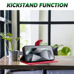 For Xiaomi Redmi Note 14 Pro 4G Stand Case with Strap PU Leather Wallet Phone Cover S Shape Stitching Design