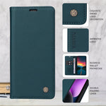 YIKATU For Xiaomi Redmi Note 14 4G (164.84mm) Phone Cases  Magnetic Closure PU Leather Mobile Cover