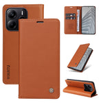 YIKATU For Xiaomi Redmi Note 14 4G (164.84mm) Phone Cases  Magnetic Closure PU Leather Mobile Cover
