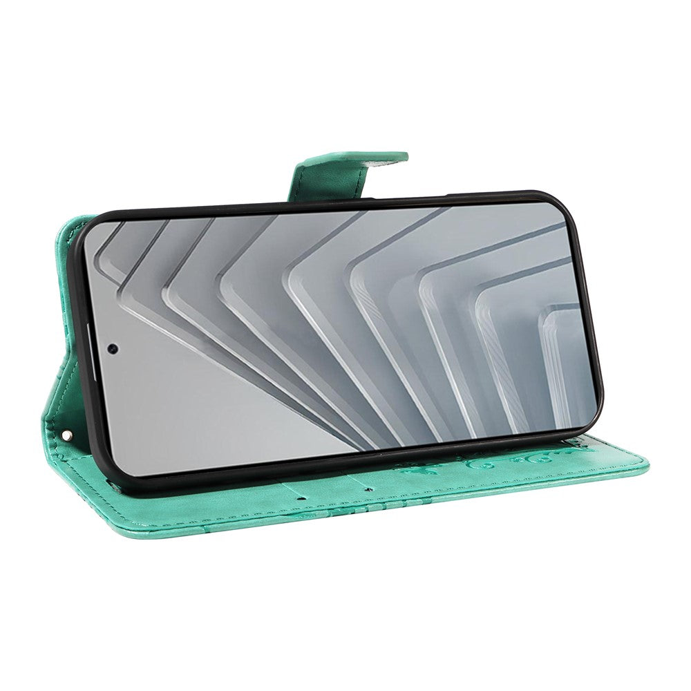 For Xiaomi Redmi Note 14 4G (164.84mm) Wallet Case Floral Butterfly Imprinted Leather Phone Cover Stand