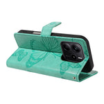 For Xiaomi Redmi Note 14 4G (164.84mm) Wallet Case Floral Butterfly Imprinted Leather Phone Cover Stand