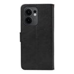 Oppo Reno13 F 5G (Reno 13 FS 5G) / 4G Läderplånboksfodral med rem Enfärgat mobilstativ