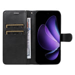 Oppo Reno13 F 5G (Reno 13 FS 5G) / 4G Läderplånboksfodral med rem Enfärgat mobilstativ