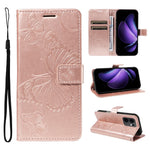 Oppo Reno13 F 5G (Reno 13 FS 5G) / 4G Plånboksfodral Läderfodral med Blommigt Fjärilstryck och Stativ