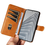 For Xiaomi Redmi Note 14 4G (164.84mm) Wallet Case T-Shape Lines Leather Phone Cover Stand