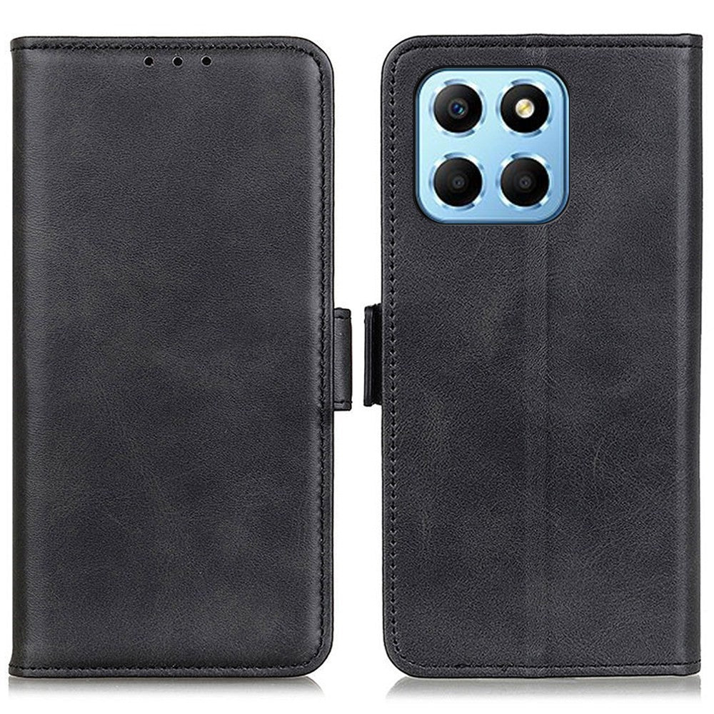 For Honor X8 5G PU Leather Side Magnetic Clasp Phone Case Wallet Stand Anti-scratch Protective Cell Phone Cover